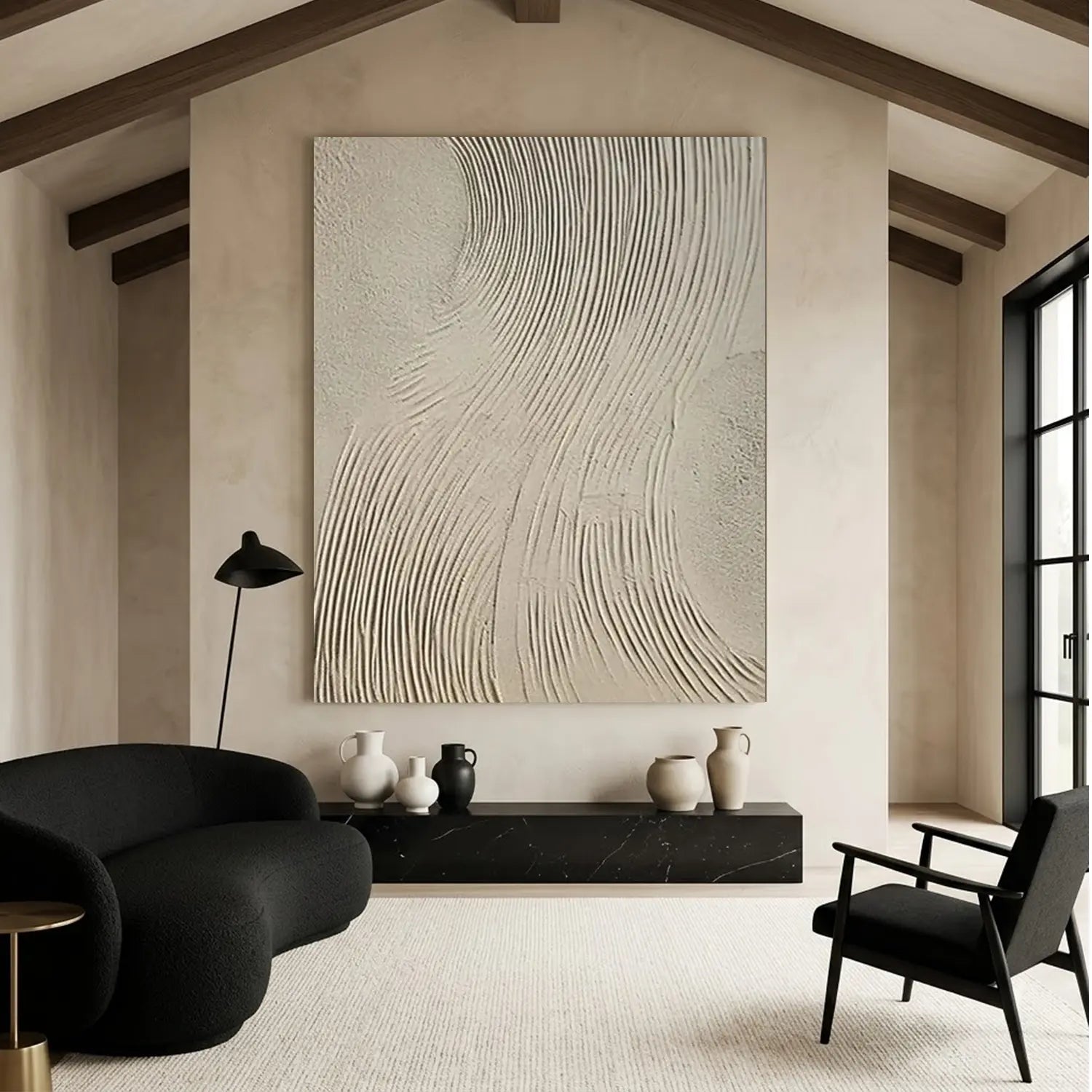 Beige & Brown Abstract