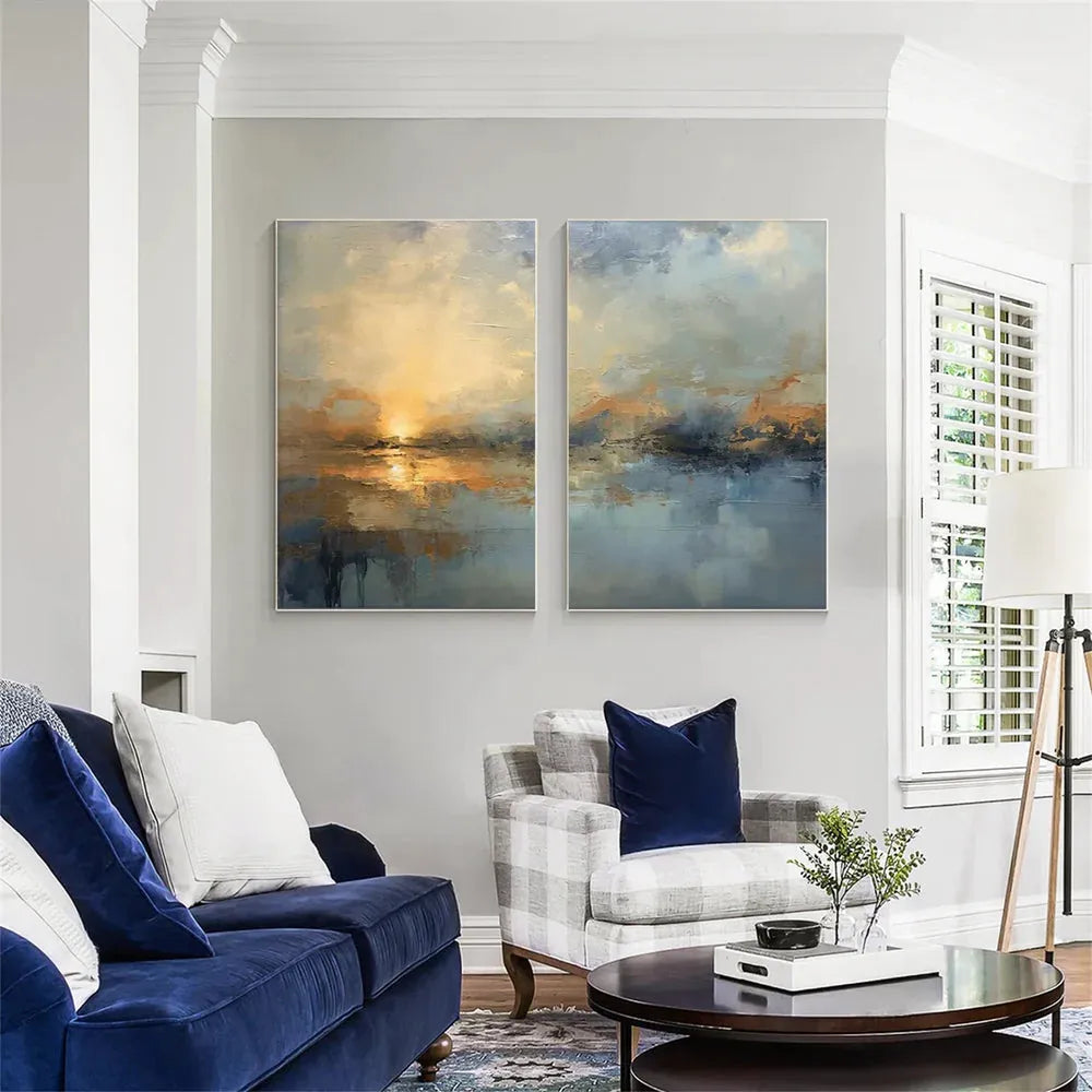 Abstract Painting Canvas Set of 2 #AP192