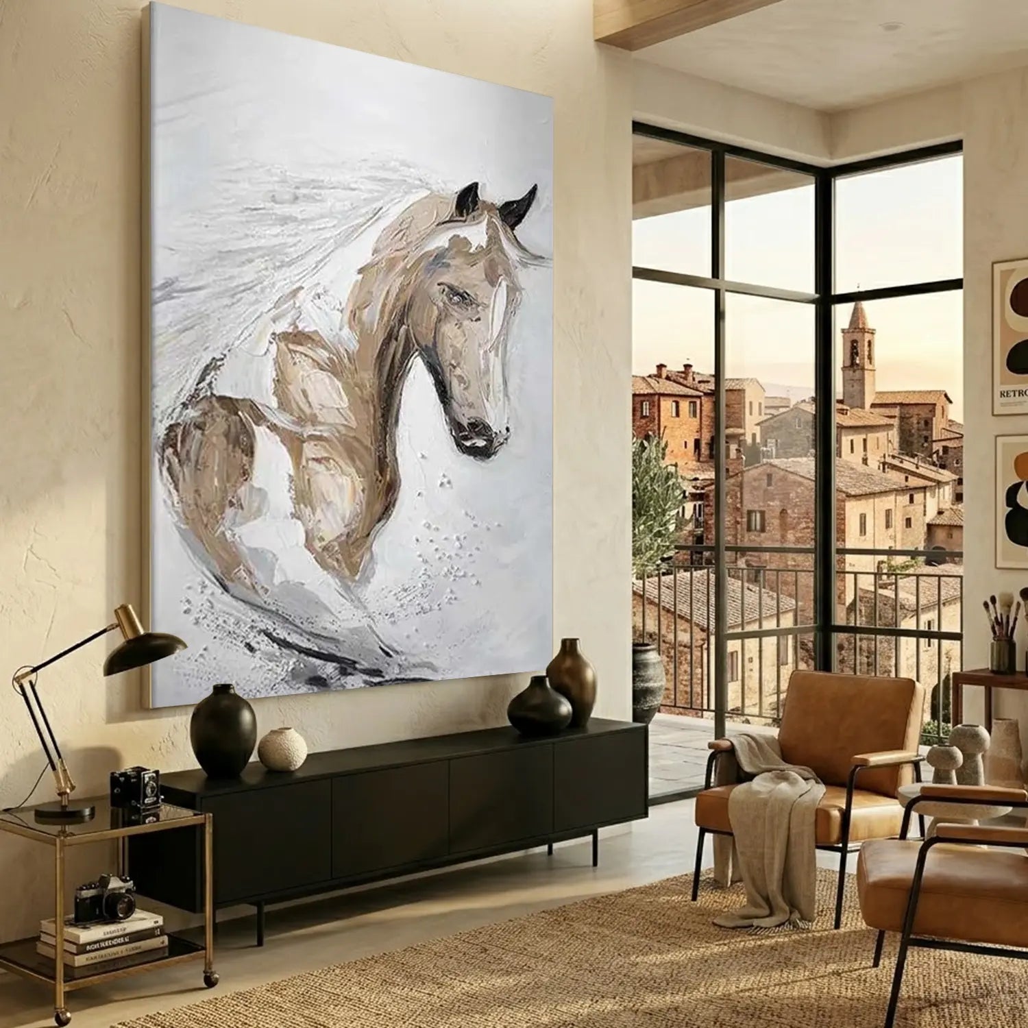 Abstract Animal Horse Textured Wall Art