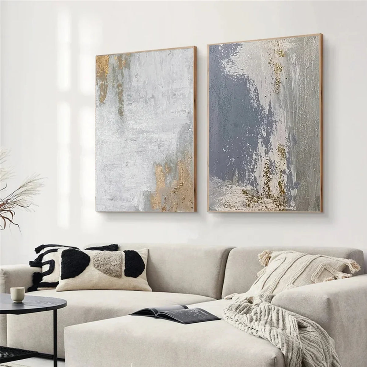Abstract Canvas Wall Art Set of 2 #AW186