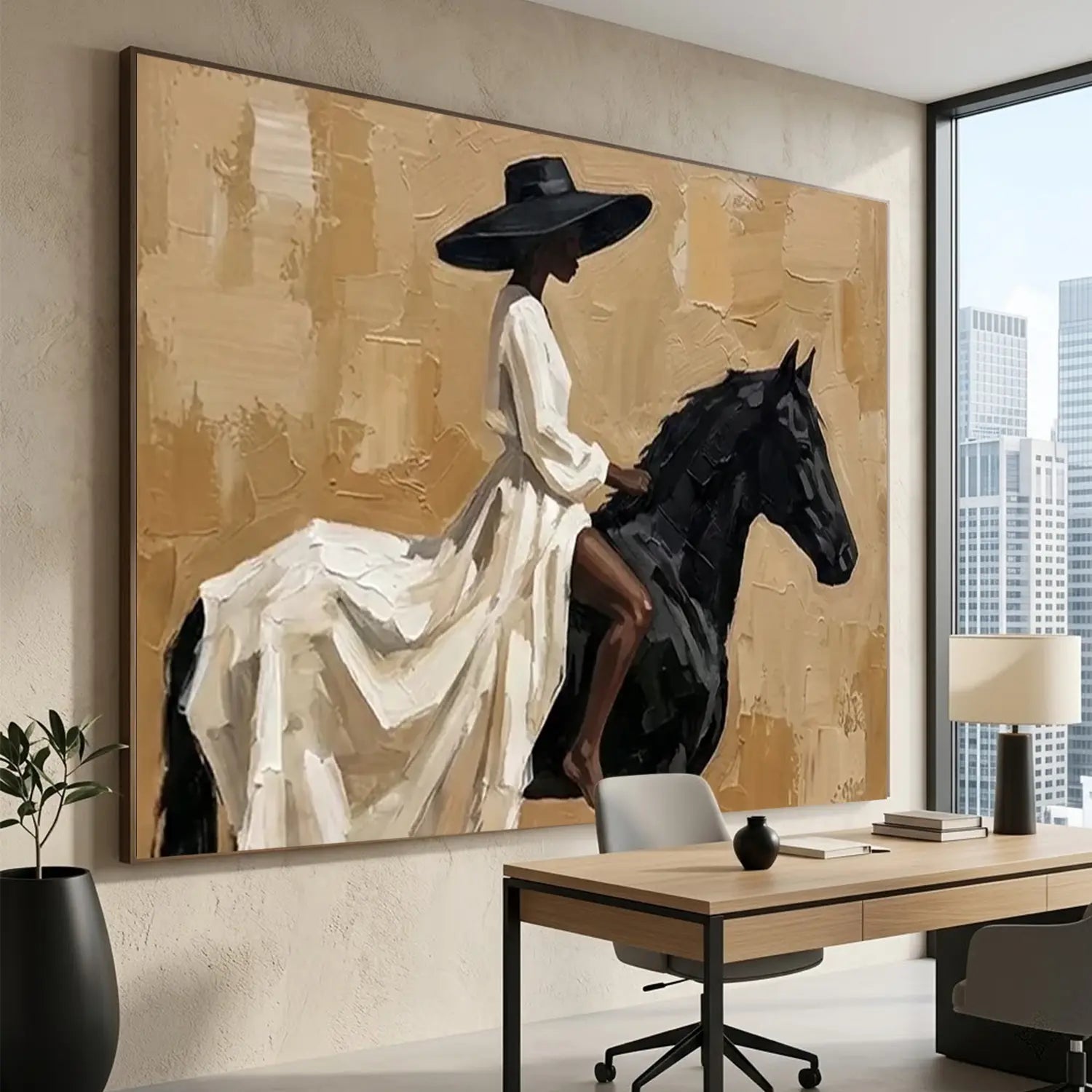 Vintage Americana Art | Ivory Reins Drift