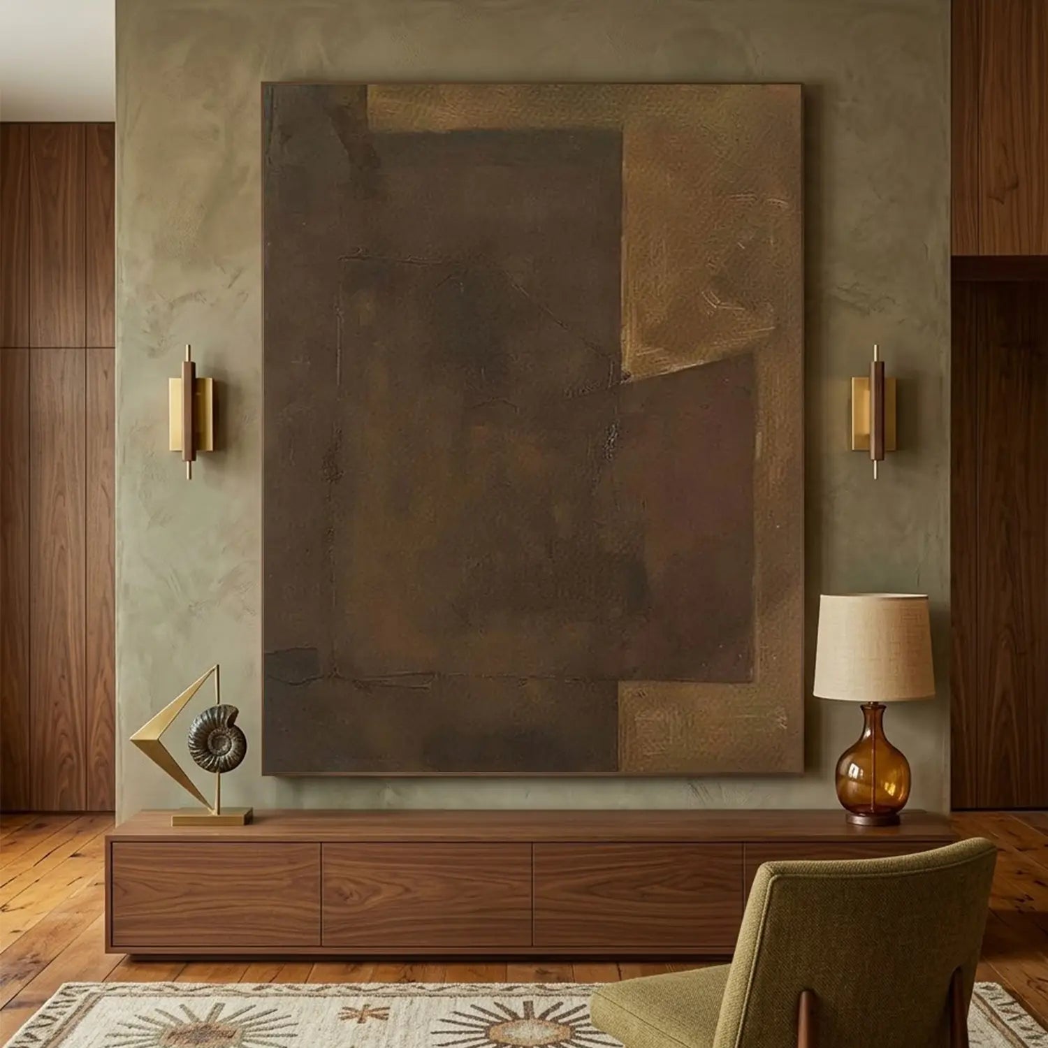 Brown Wabi Sabi Canvas Art #WS026