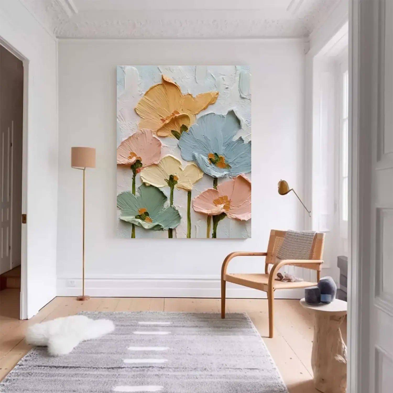 Flower Abstract Textured Wall Art #FT058