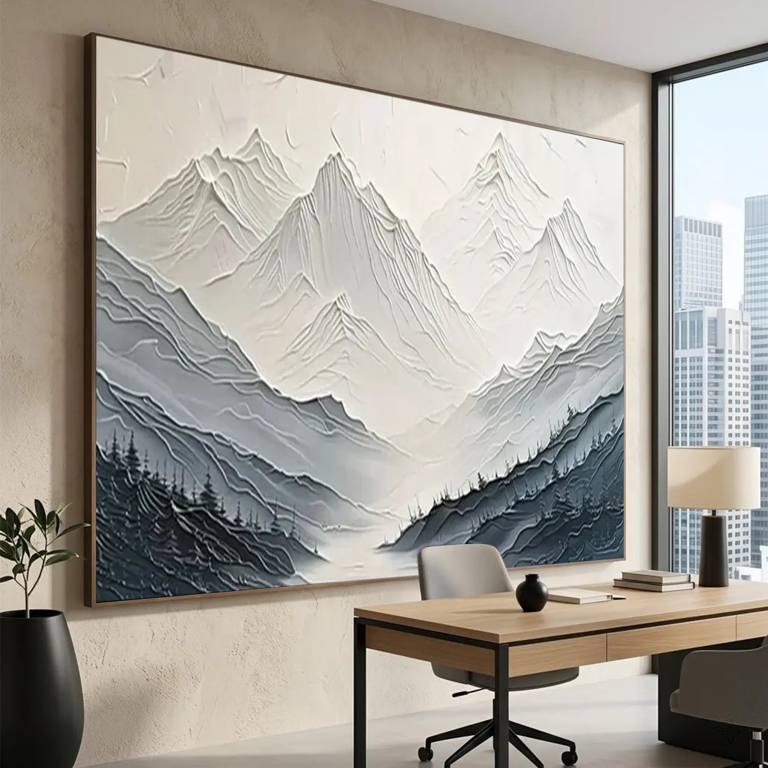 Plaster Art Minimalist Textured Painting