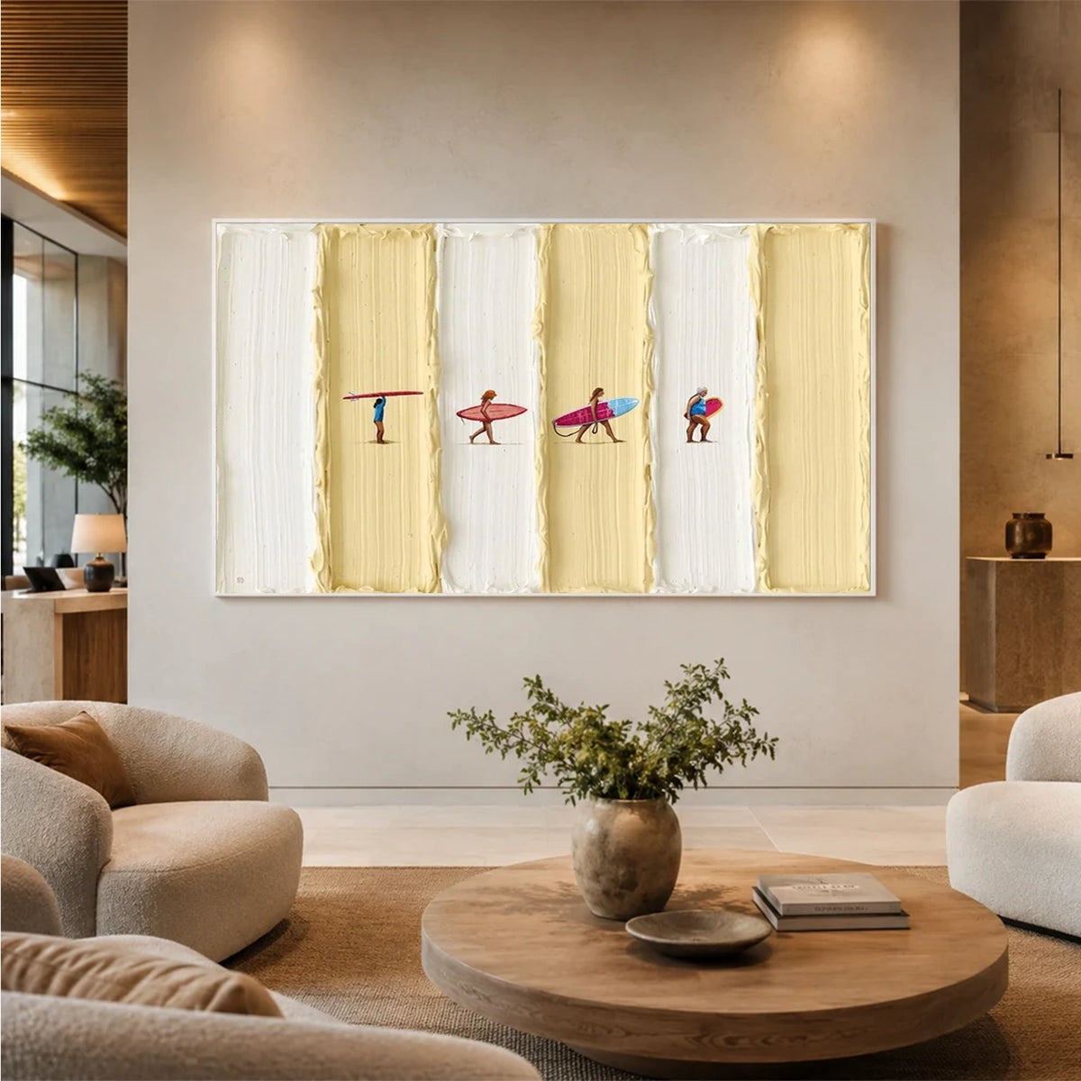 Surfing Sports Textured Wall Art #SC033
