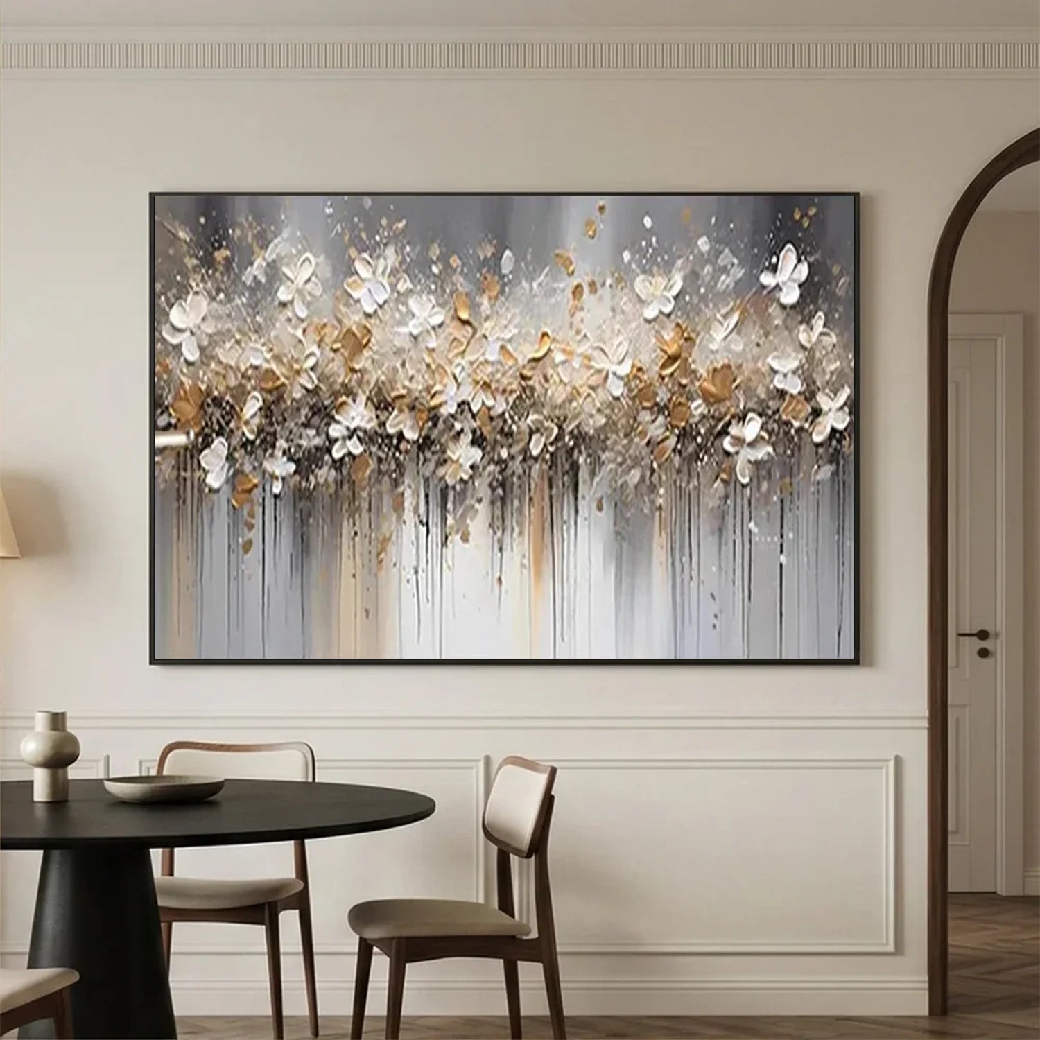 Flower Textured Painting Canvas