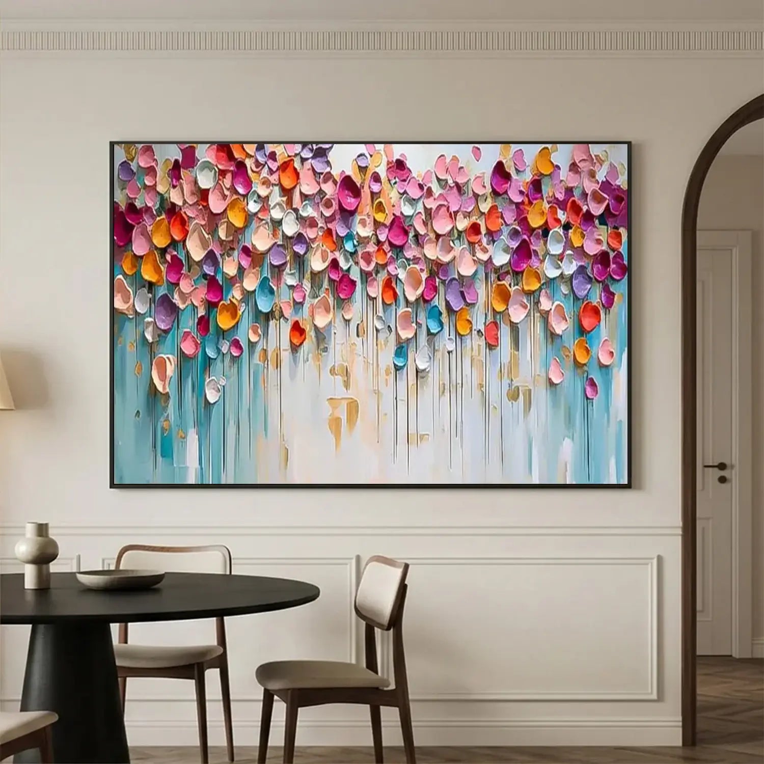 Colorful Abstract Textured Painting Canvas