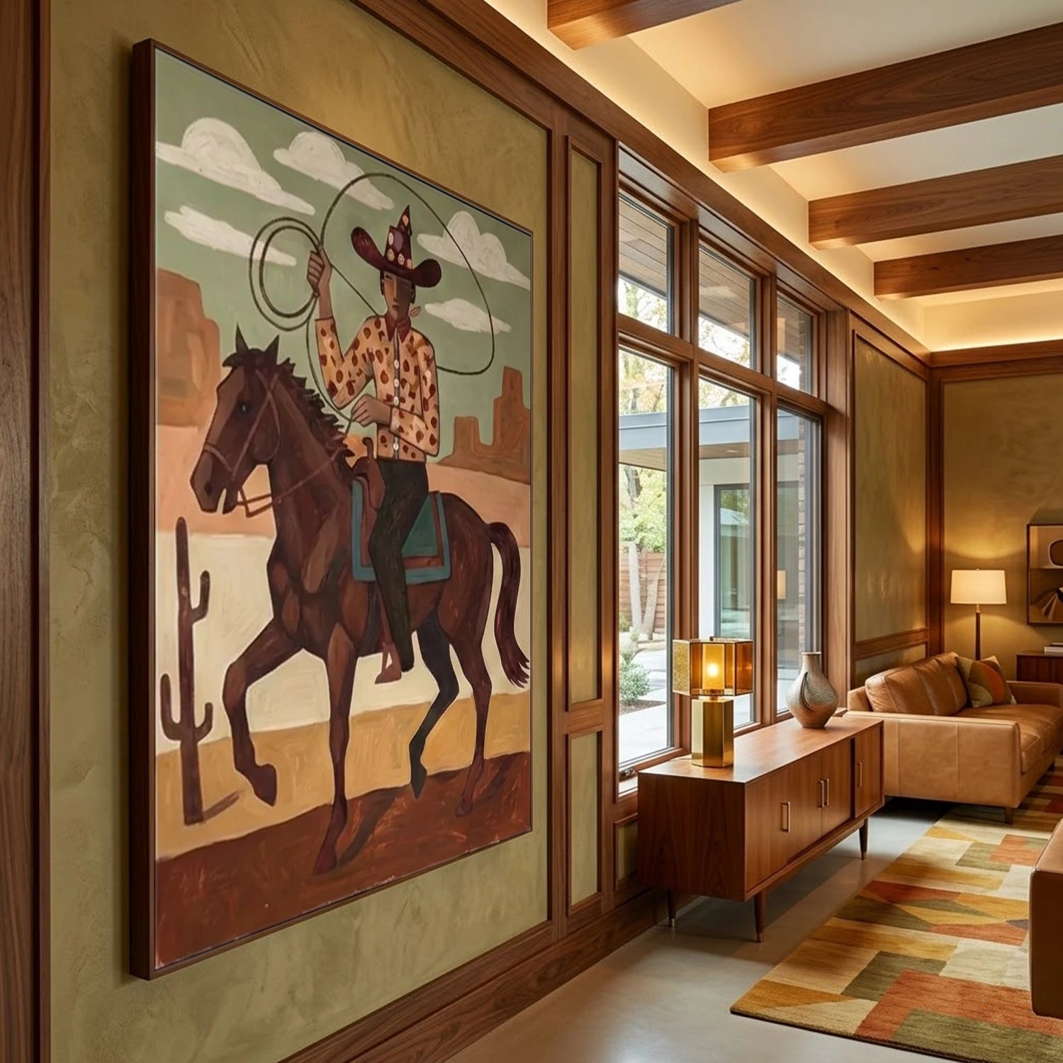 Vintage Americana Art | Canyon Lasso