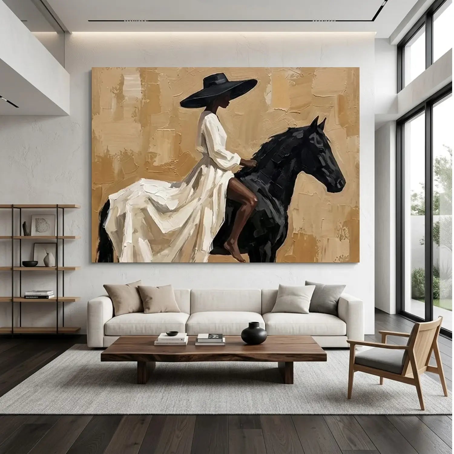 Vintage Americana Art | Ivory Reins Drift