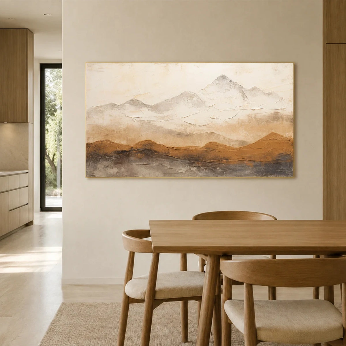 Abstract Mountain Textured Canvas Art #MM026