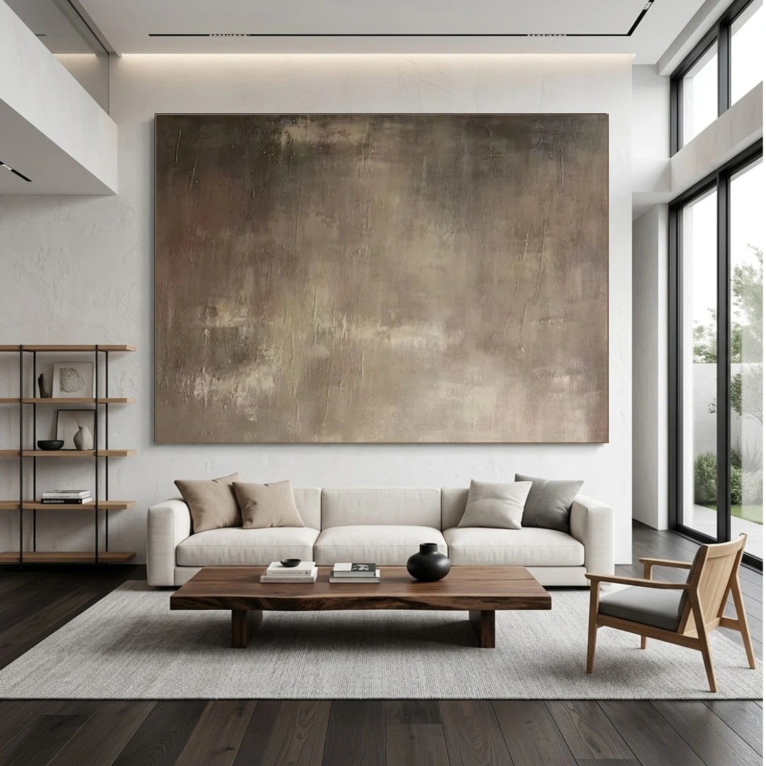 Beige and Brown Abstract Tranquility #WS523