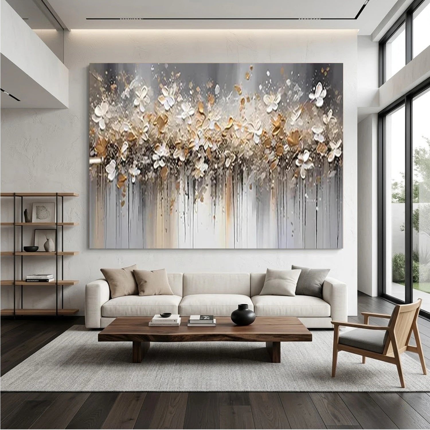 Flower Textured Painting Canvas