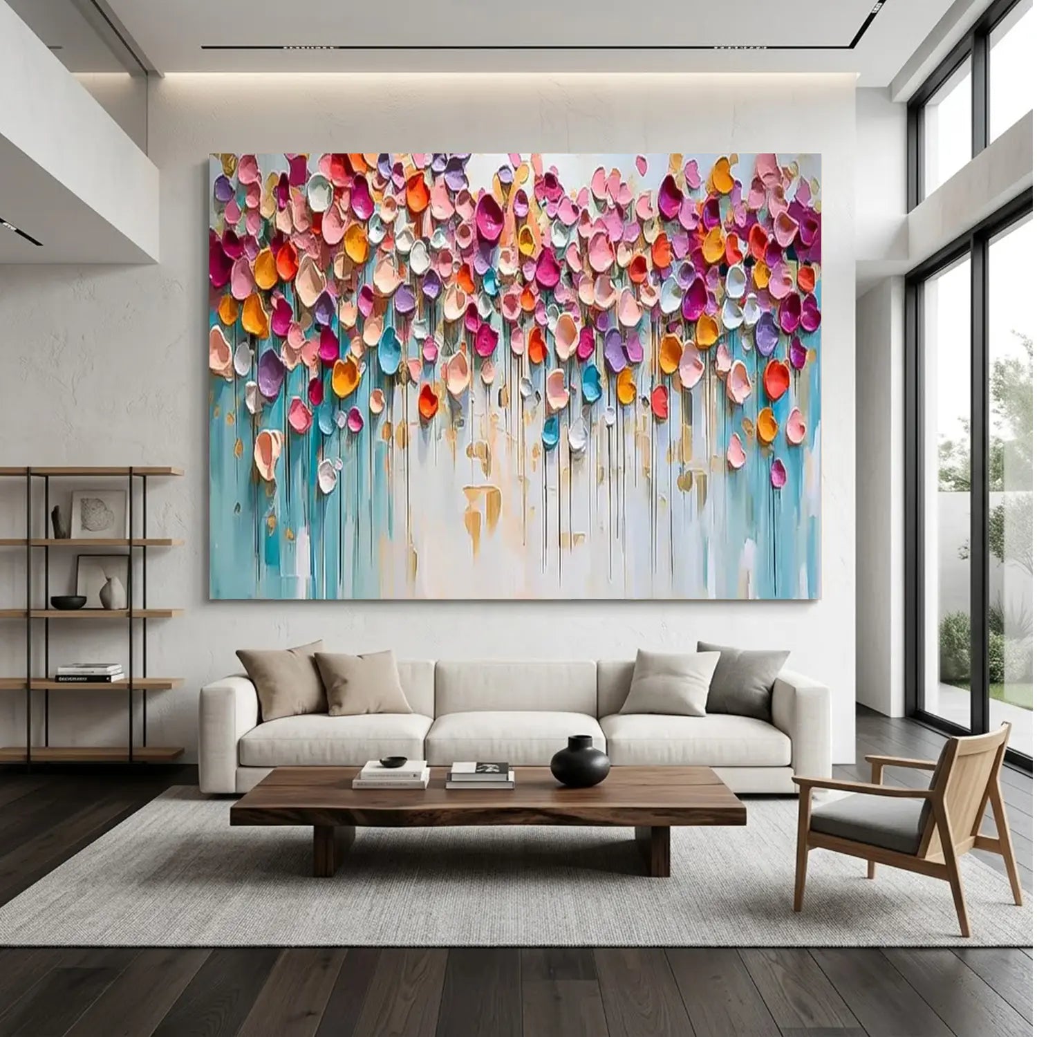Colorful Abstract Textured Painting Canvas