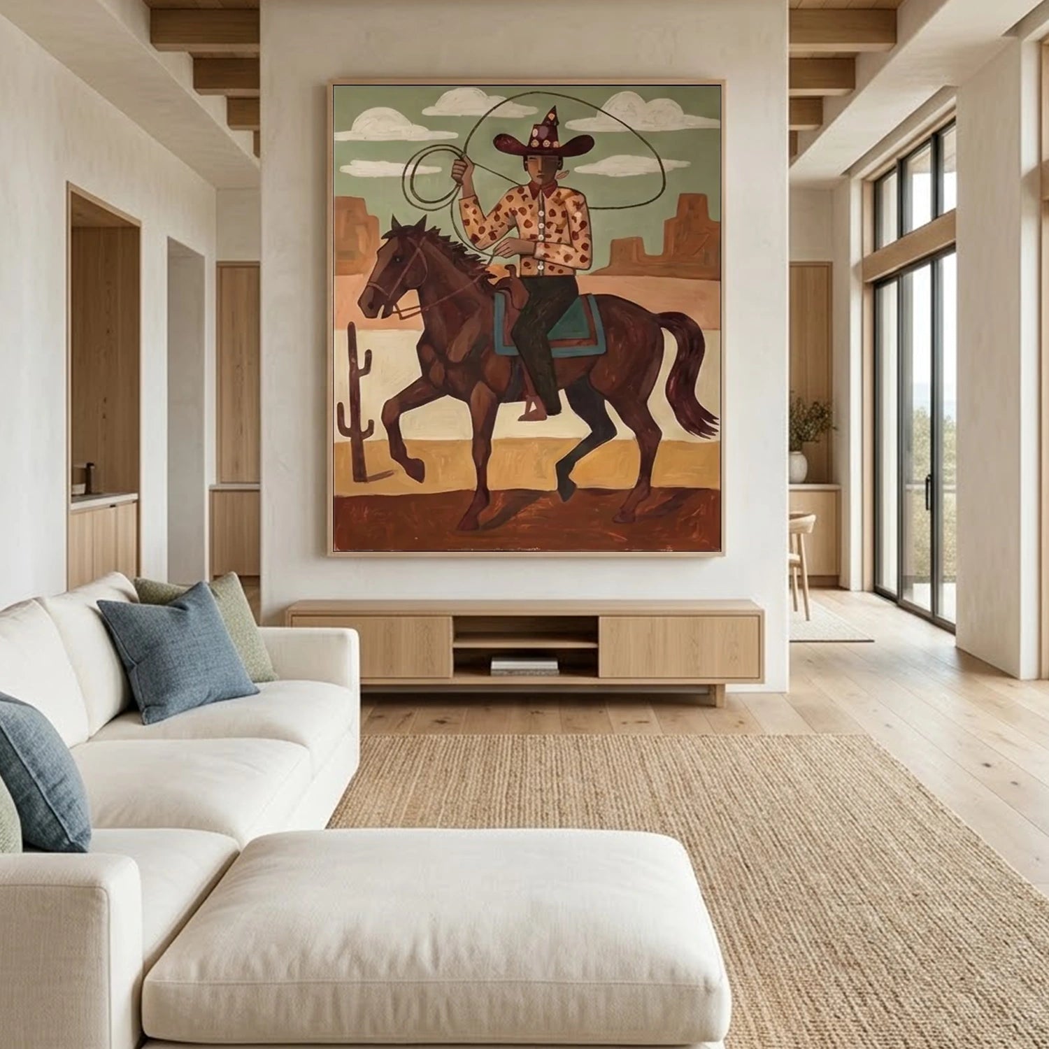 Vintage Americana Art | Canyon Lasso