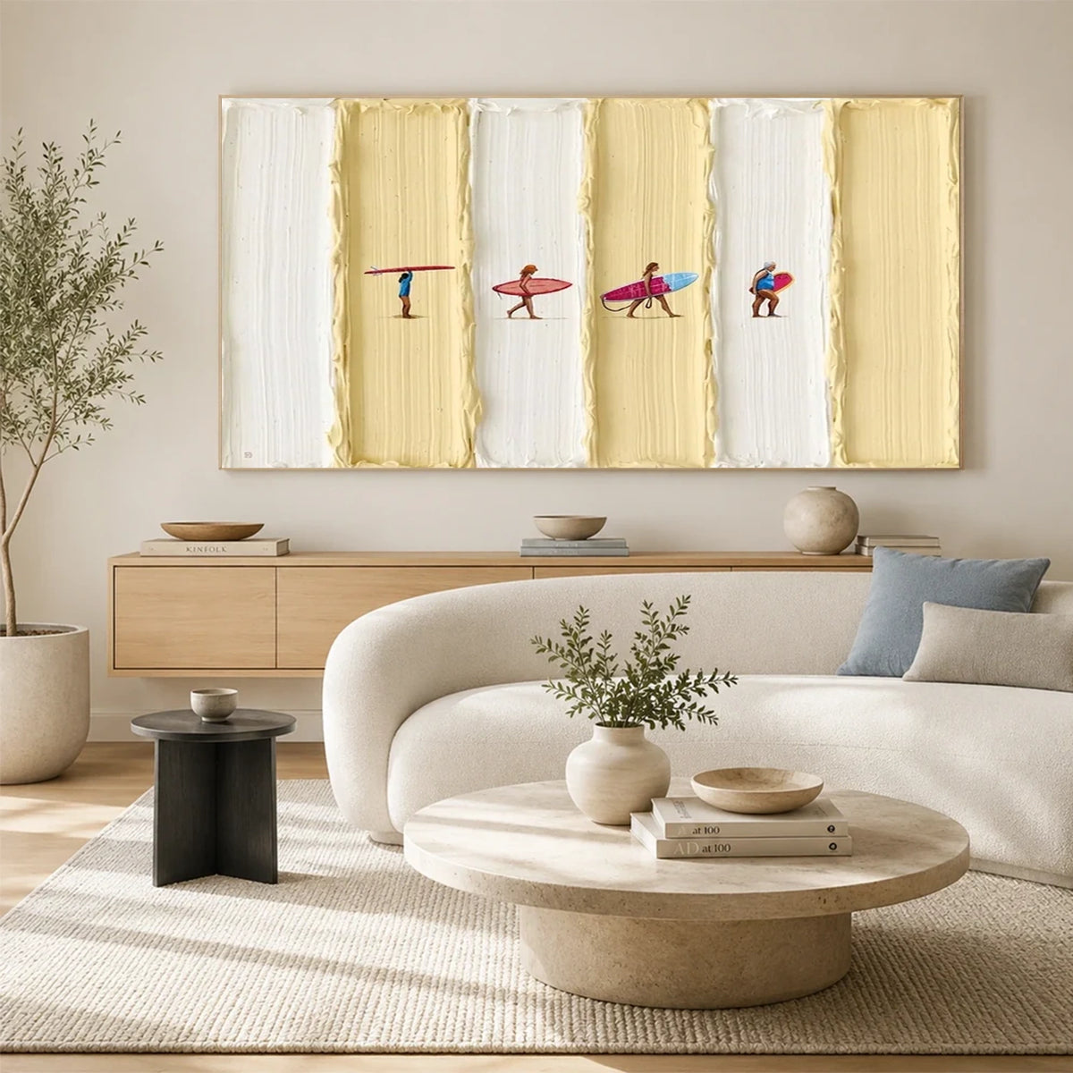 Surfing Sports Textured Wall Art #SC033