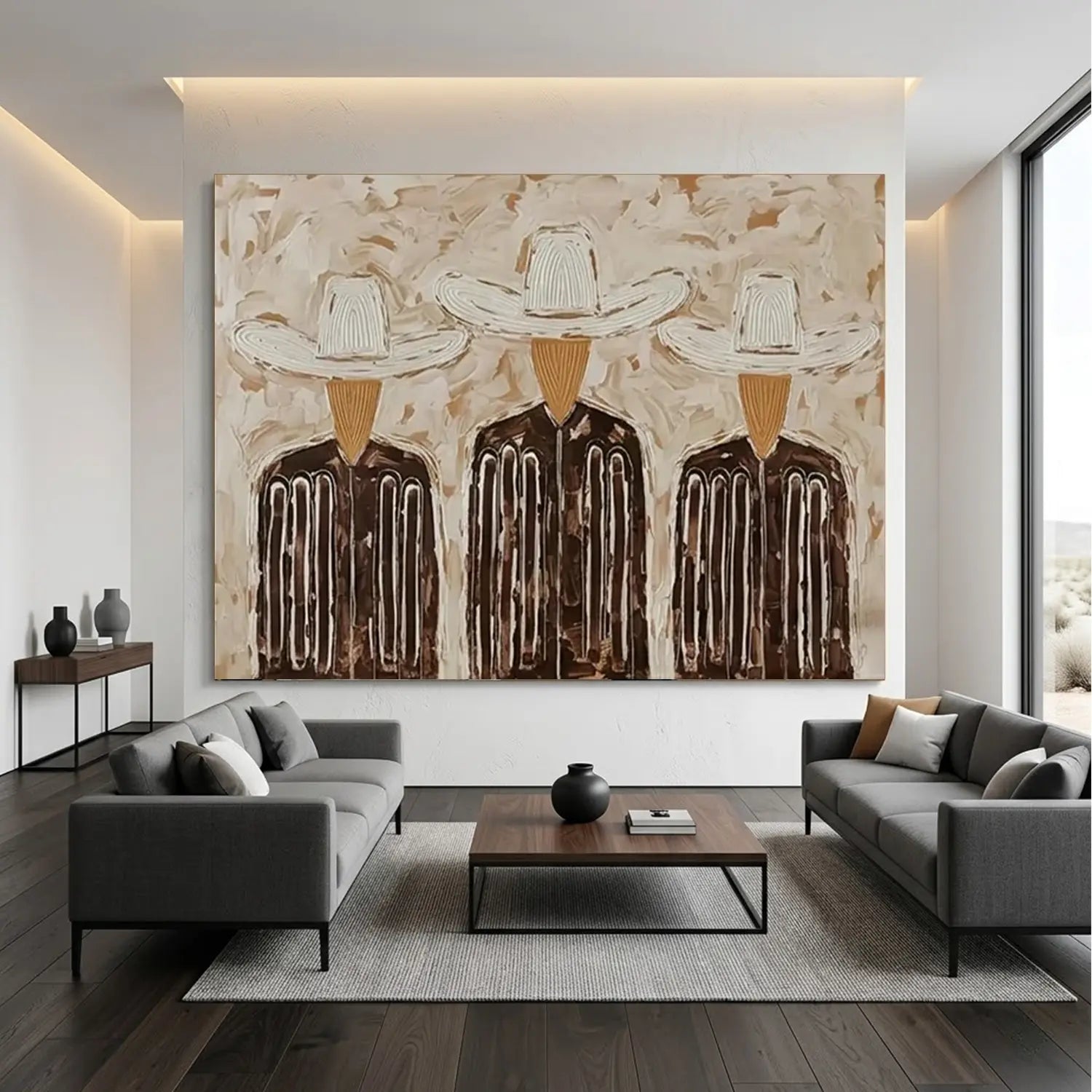 Vintage Americana Art |Trinity in Linen