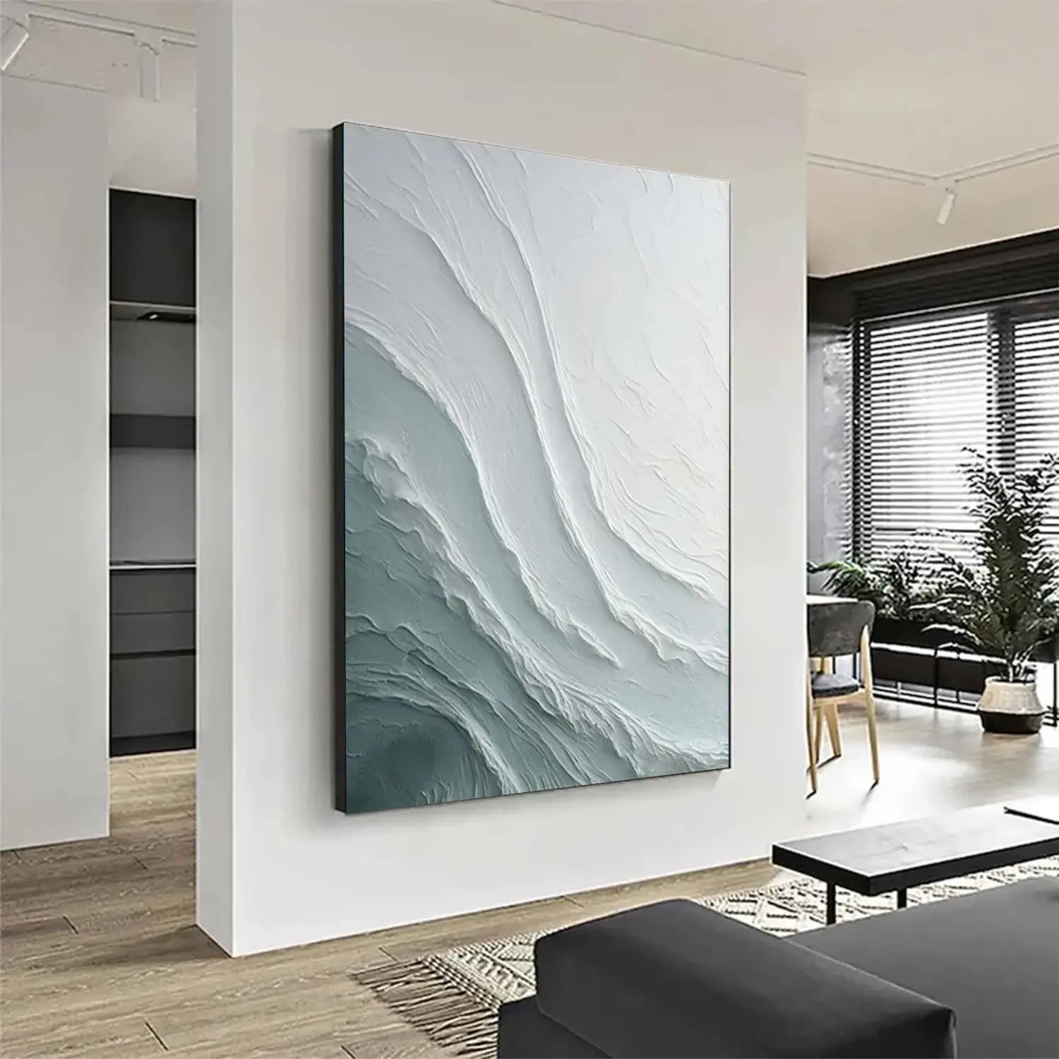 Abstract Ocean And Sky Canvas Art #OS055