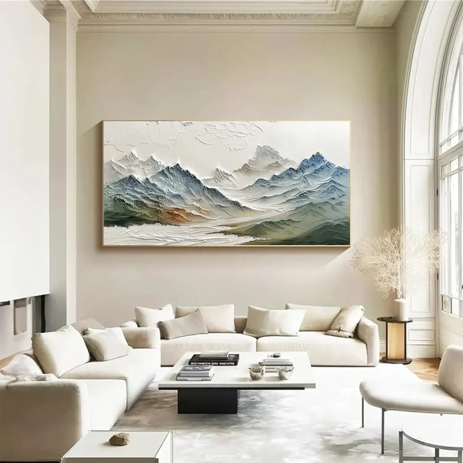 Colorful Mountain Textured Abstract Painting