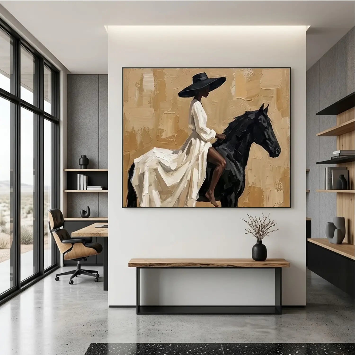 Vintage Americana Art | Ivory Reins Drift
