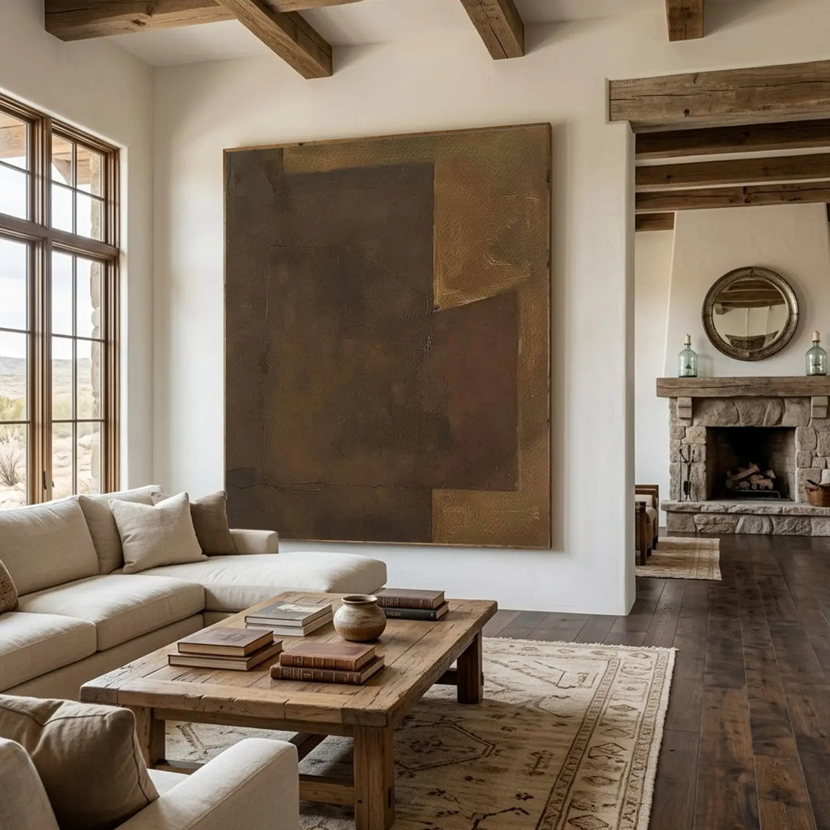 Brown Wabi Sabi Canvas Art #WS026