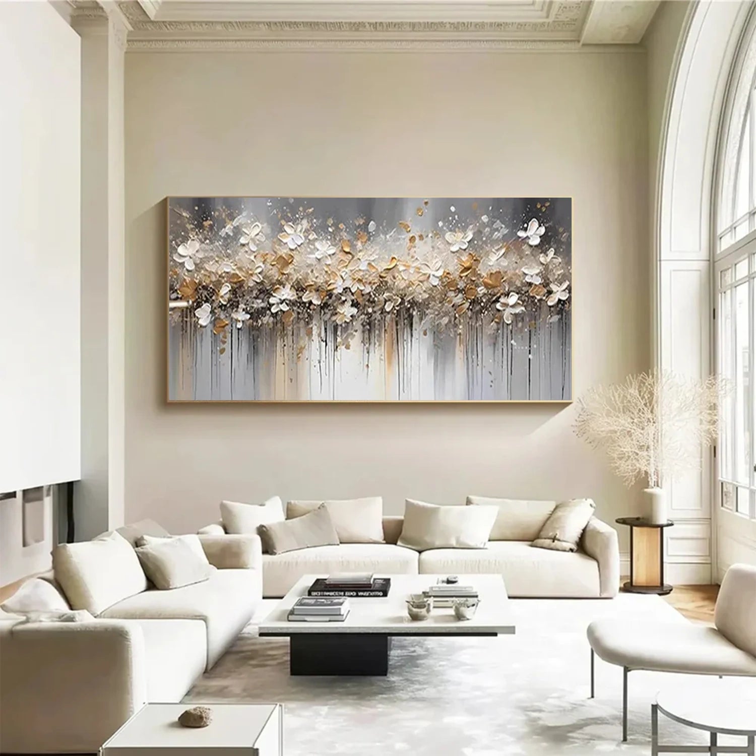 Flower Textured Painting Canvas