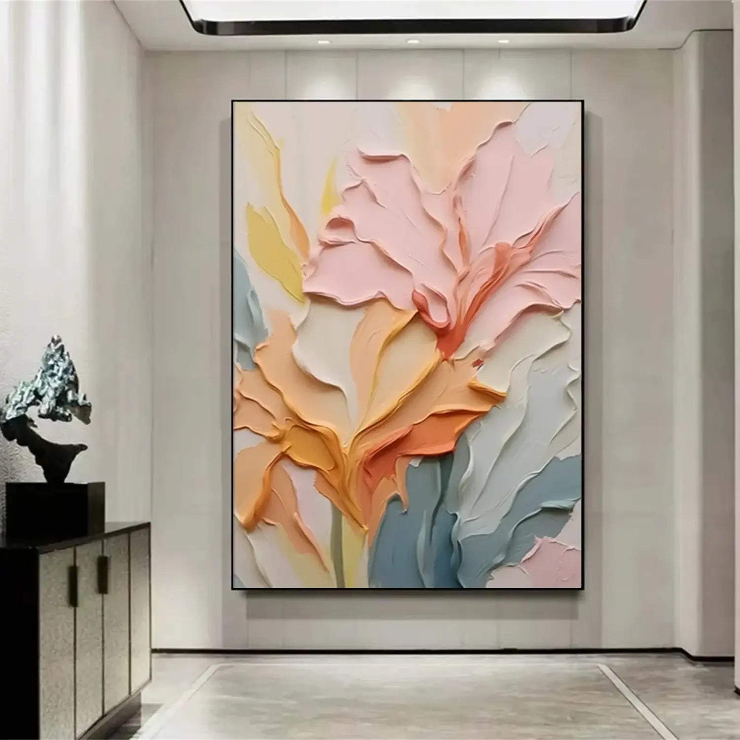 Colorful Flower Textured Painting Canvas #FT057