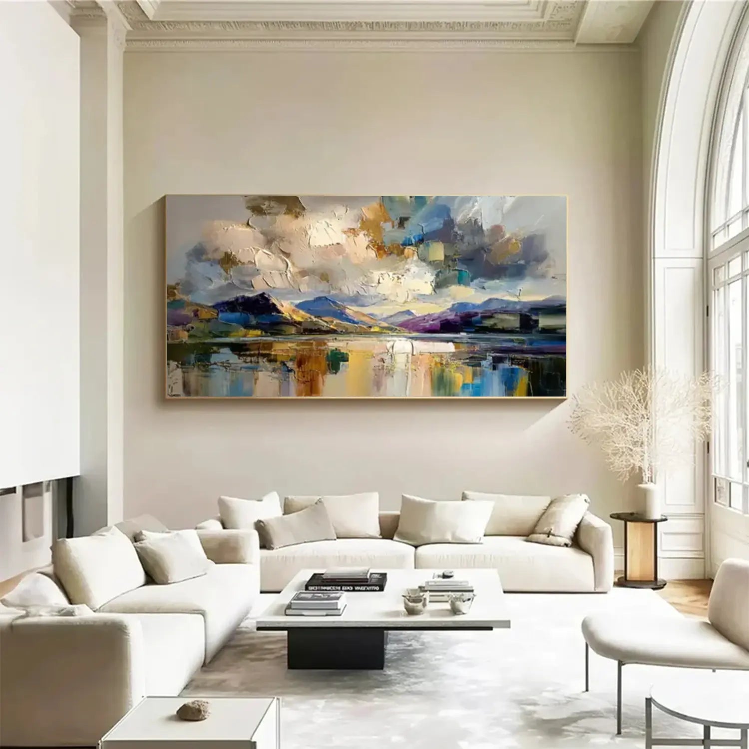 Colorful Ocean And Sky Abstract Textured Wall Art