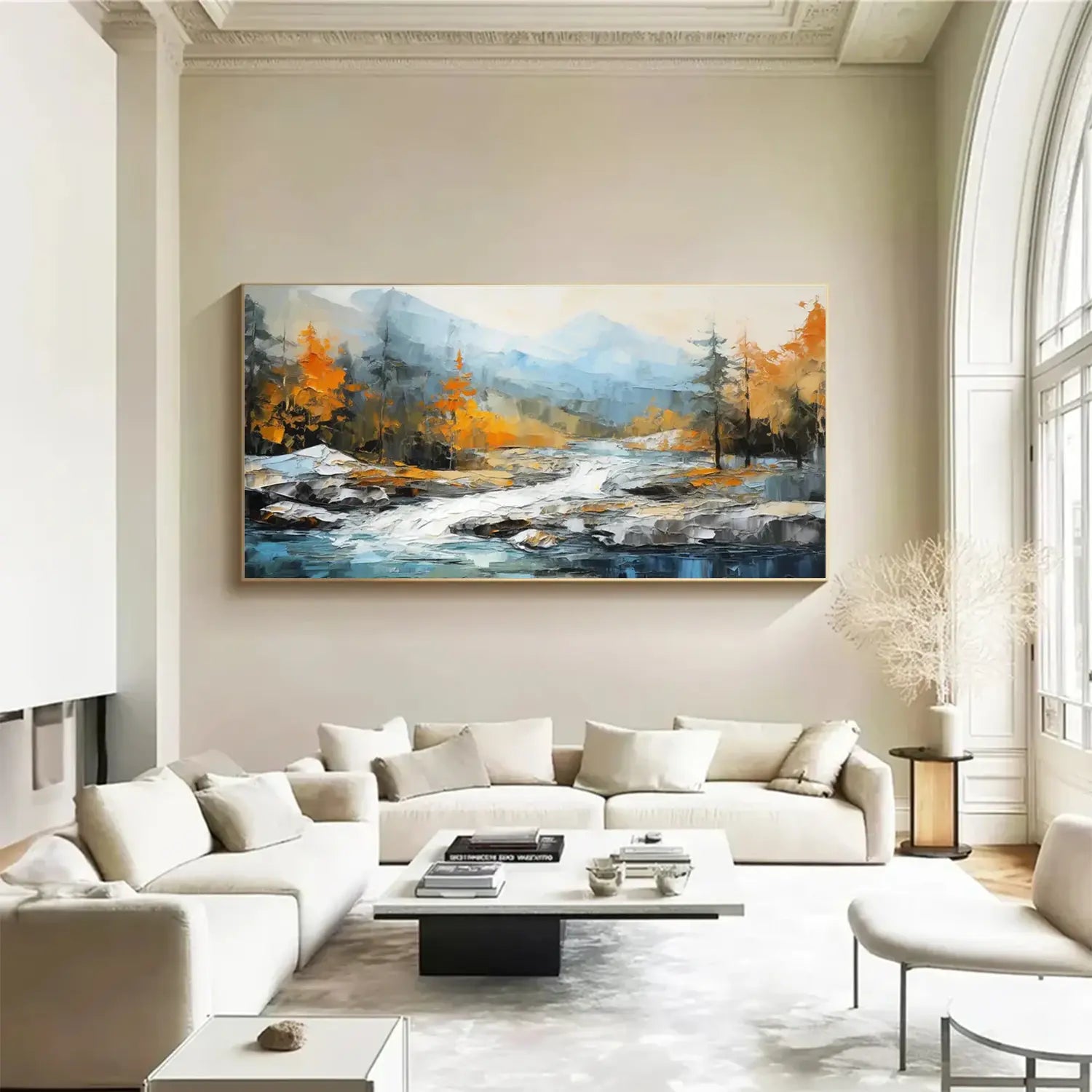 Colorful Tree Textured Painting Canvas