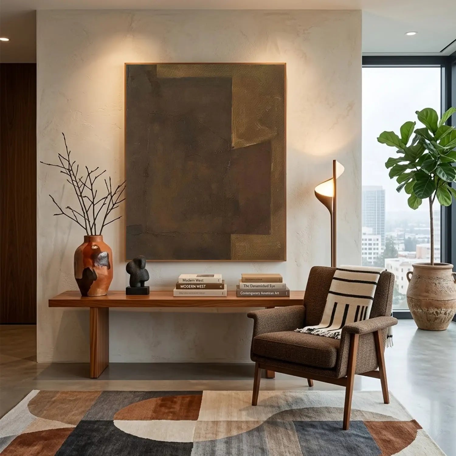 Brown Wabi Sabi Canvas Art #WS026