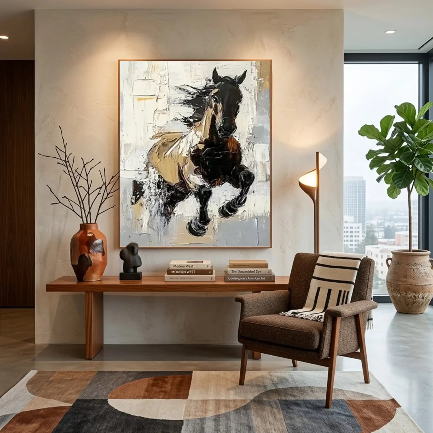 Abstract Animal Horse Wall Art