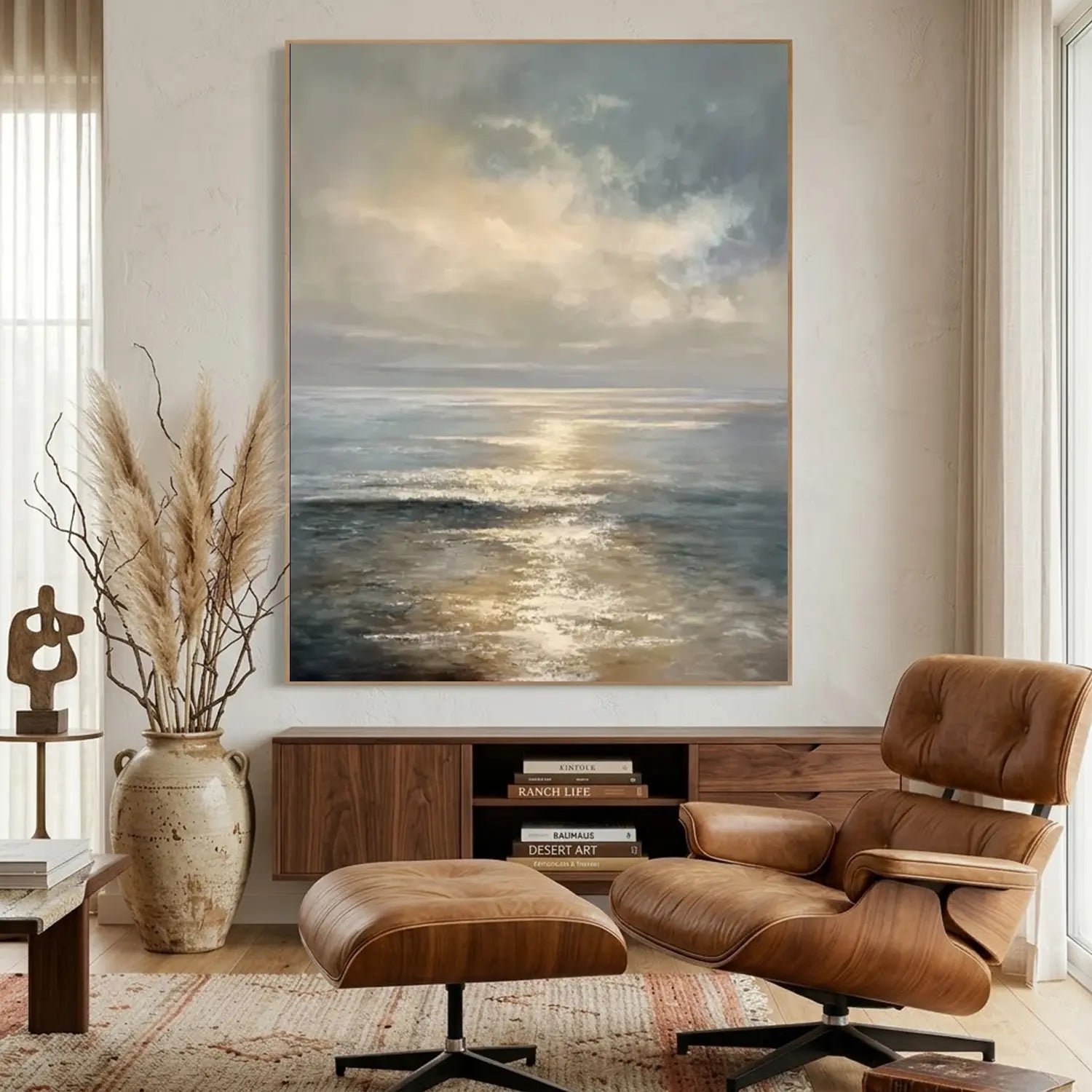 Abstract Ocean And Sky Canvas Art