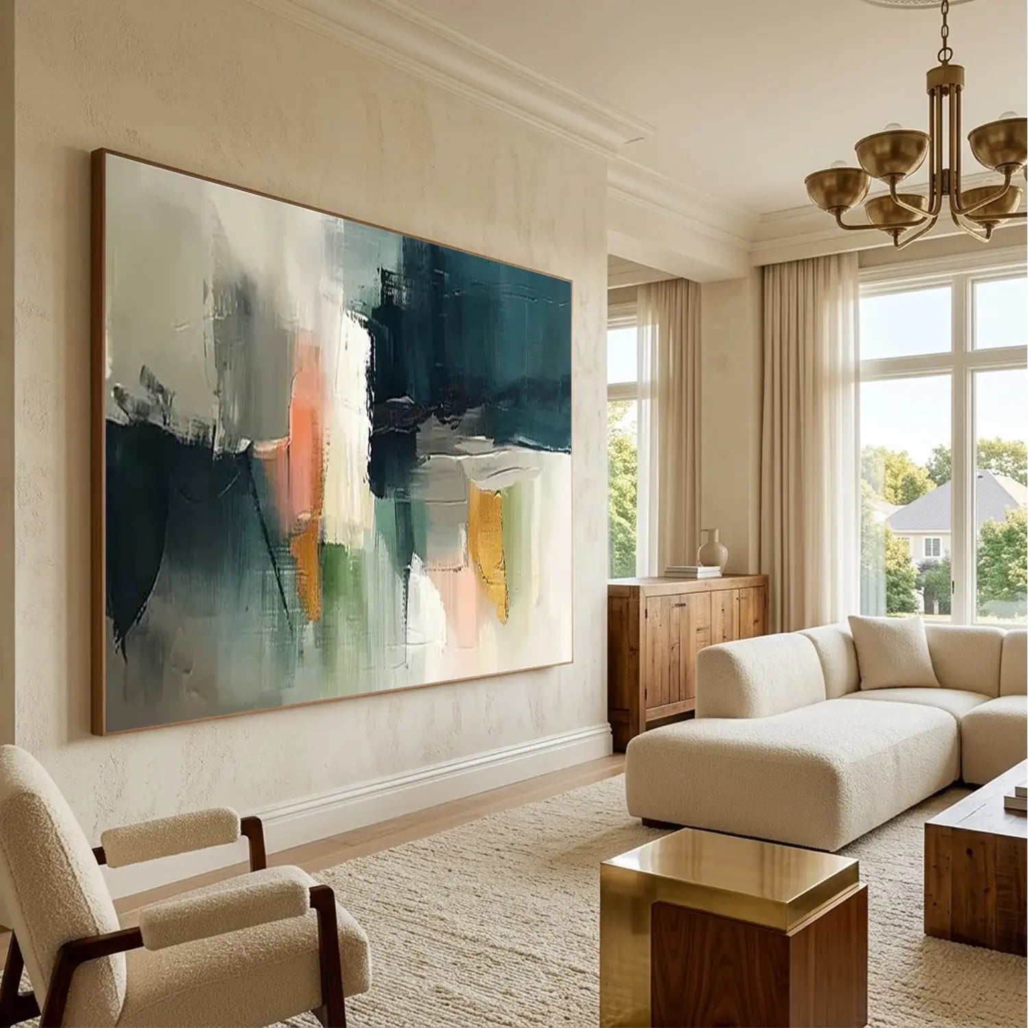 Colorful Abstract Painting Canvas