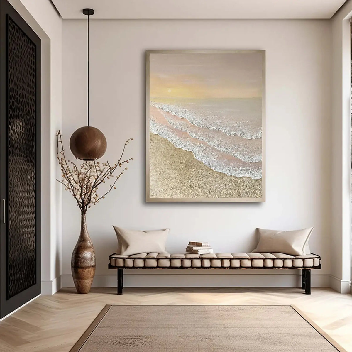 Plaster Art Ocean And Sky Texture Painting #OS058