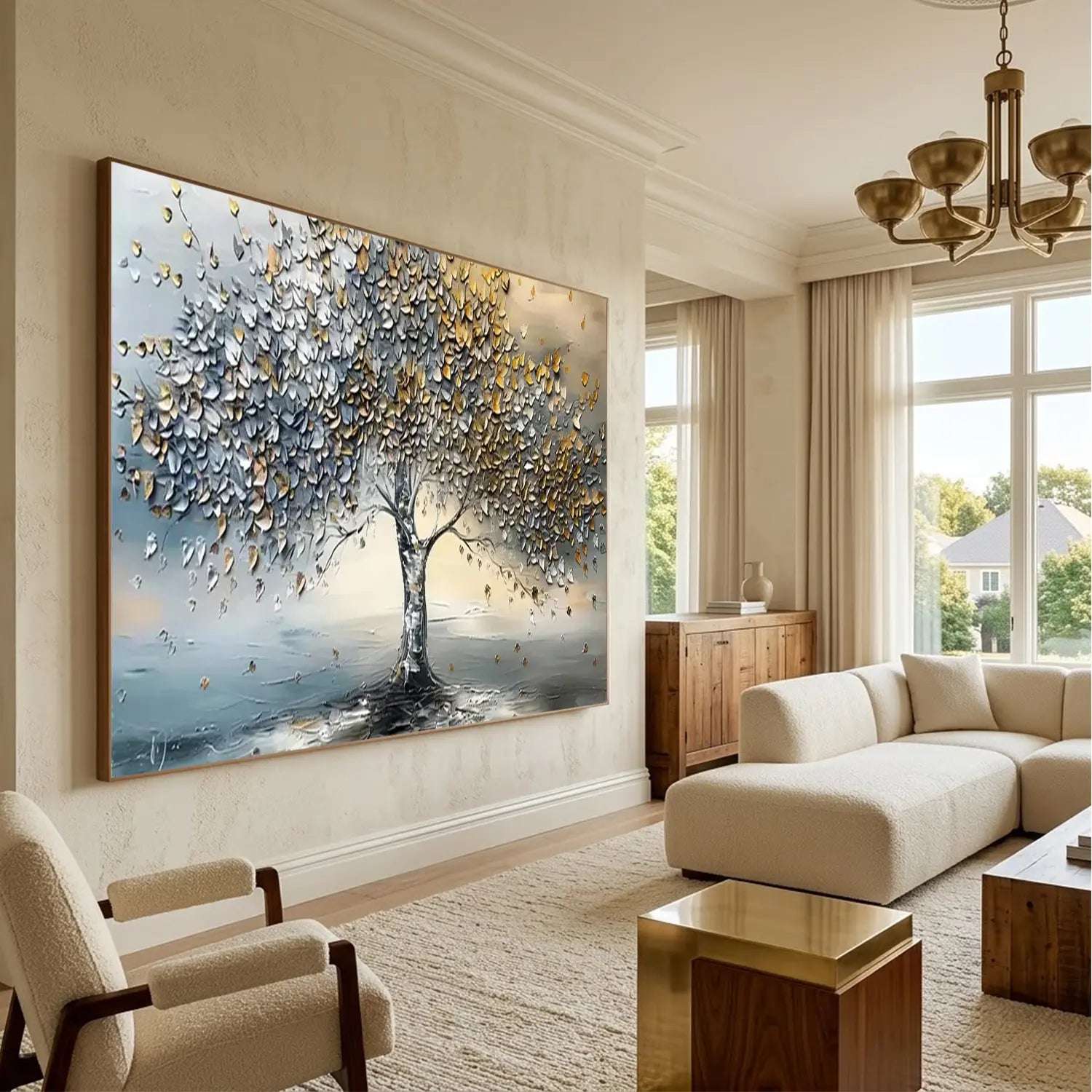 Tree Textured Painting Canvas