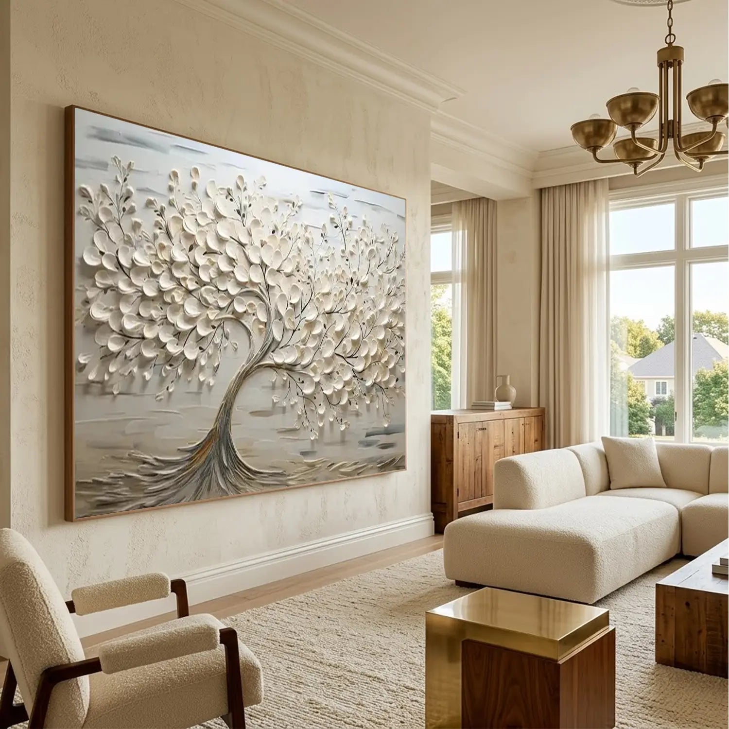 Tree Textured Painting Canvas