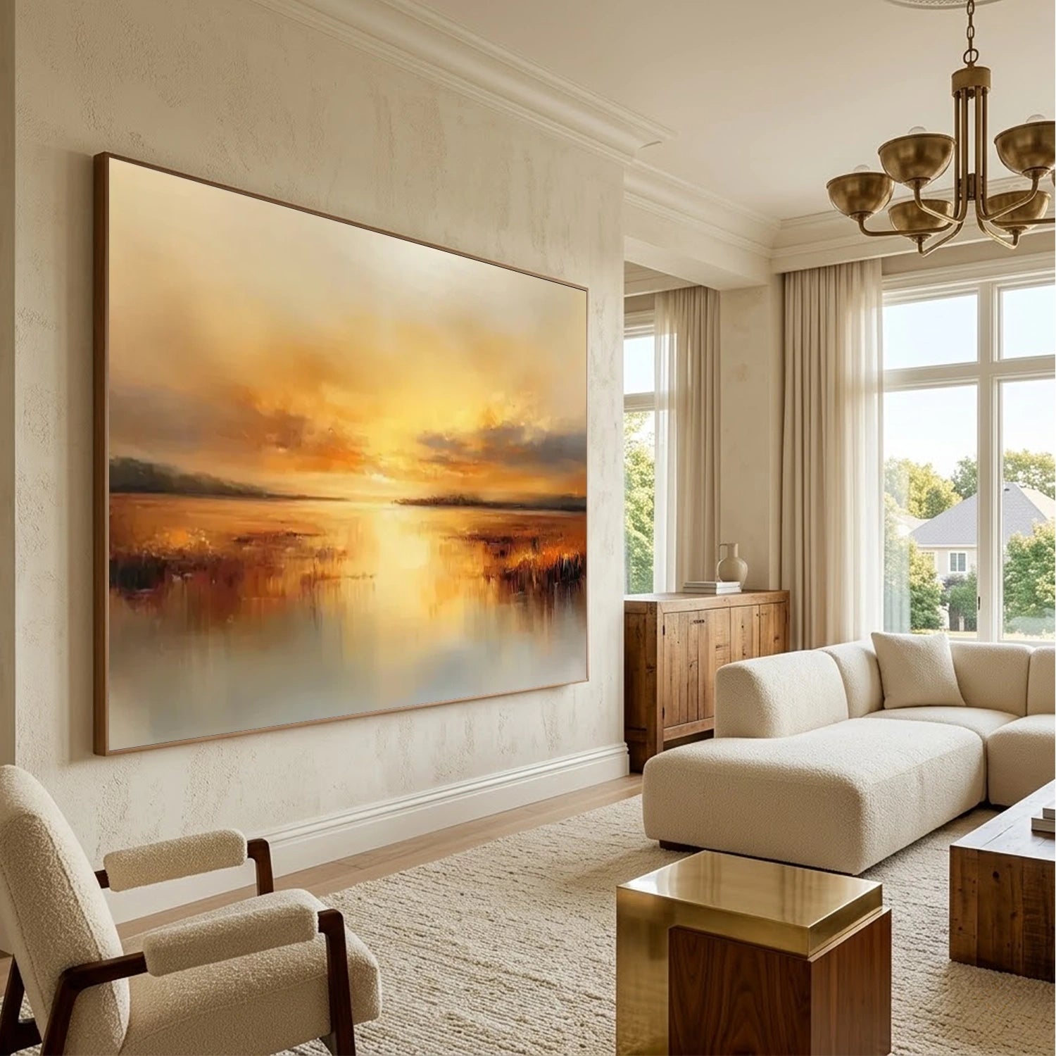 Ocean And Sky Abstract Wall Art