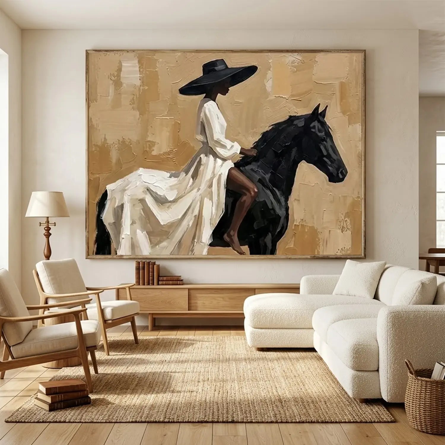 Vintage Americana Art | Ivory Reins Drift