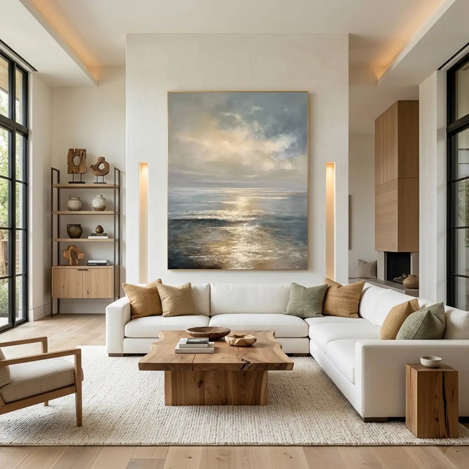 Abstract Ocean And Sky Canvas Art