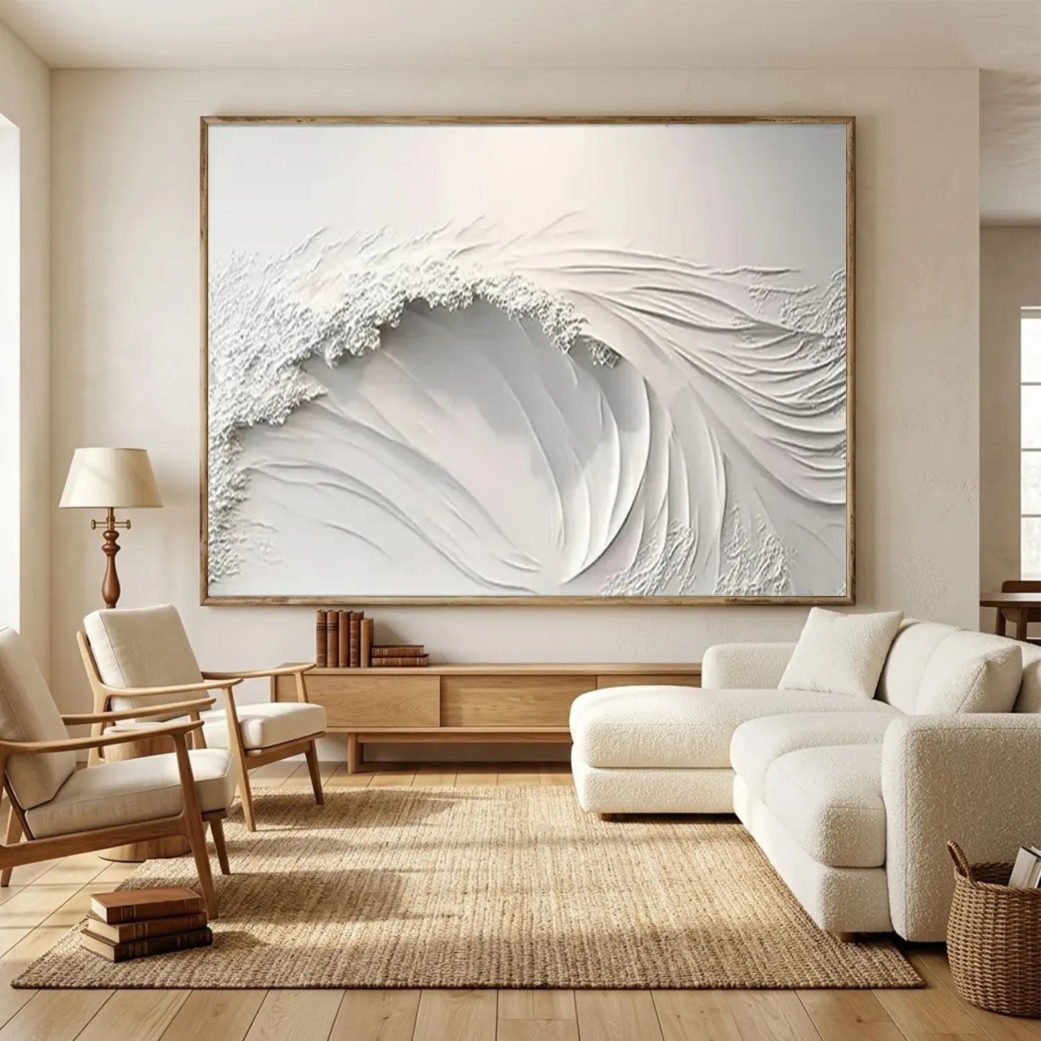Ocean And Sky Textured Painting Canvas