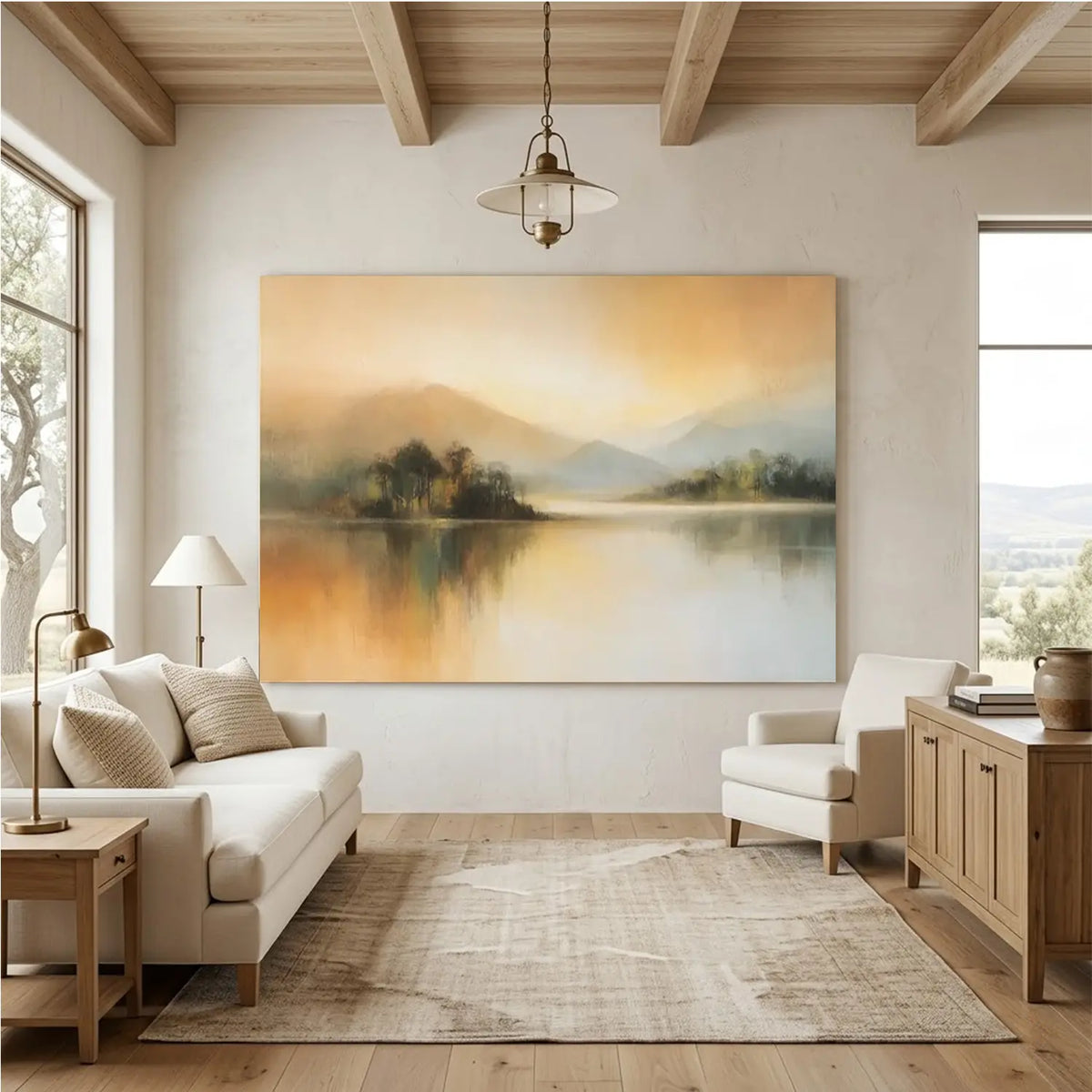 Abstract Mountain Canvas Art #MM018