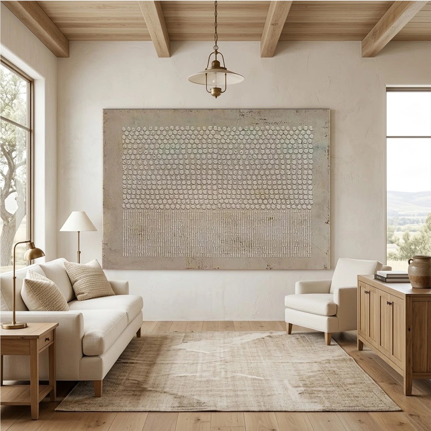 Wabi Sabi Textured Canvas Art