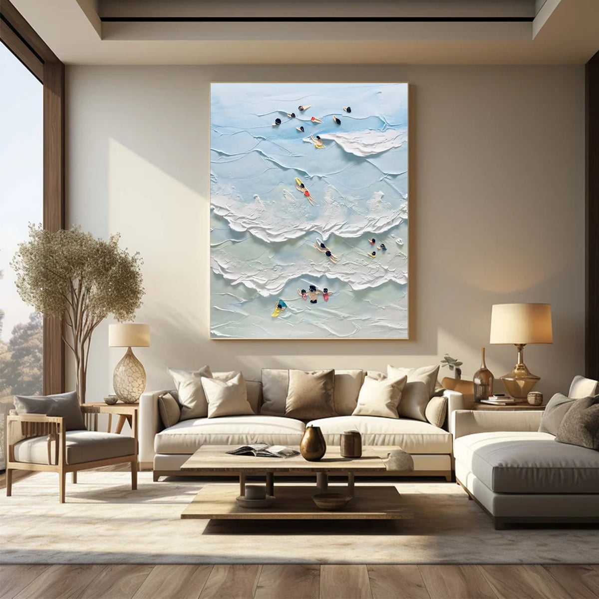Ocean Textured Painting Canvas #OS062