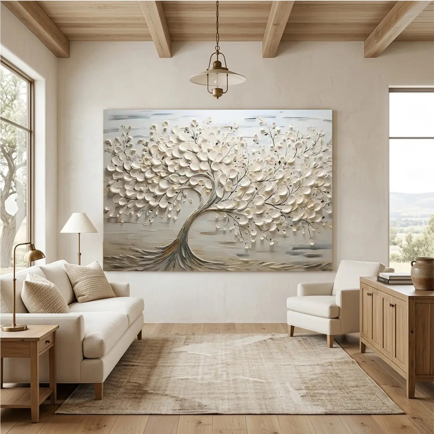 Tree Textured Painting Canvas