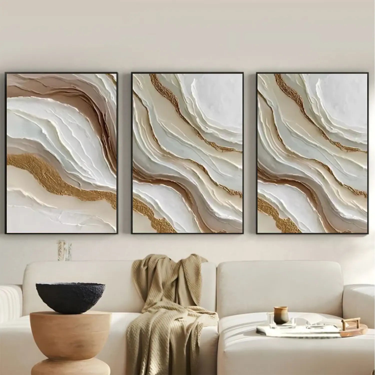 Abstract Texture Wall Art Set of 3