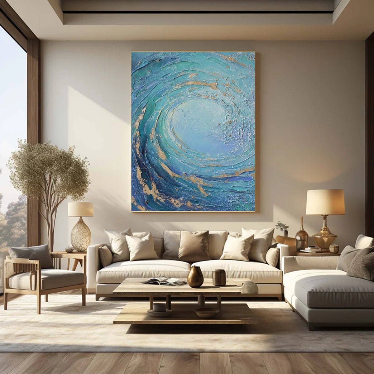 Ocean Textured Painting Canvas #OS057
