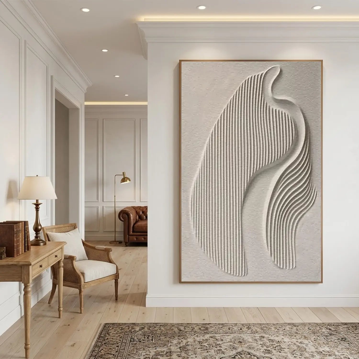 Beige & Brown Abstract