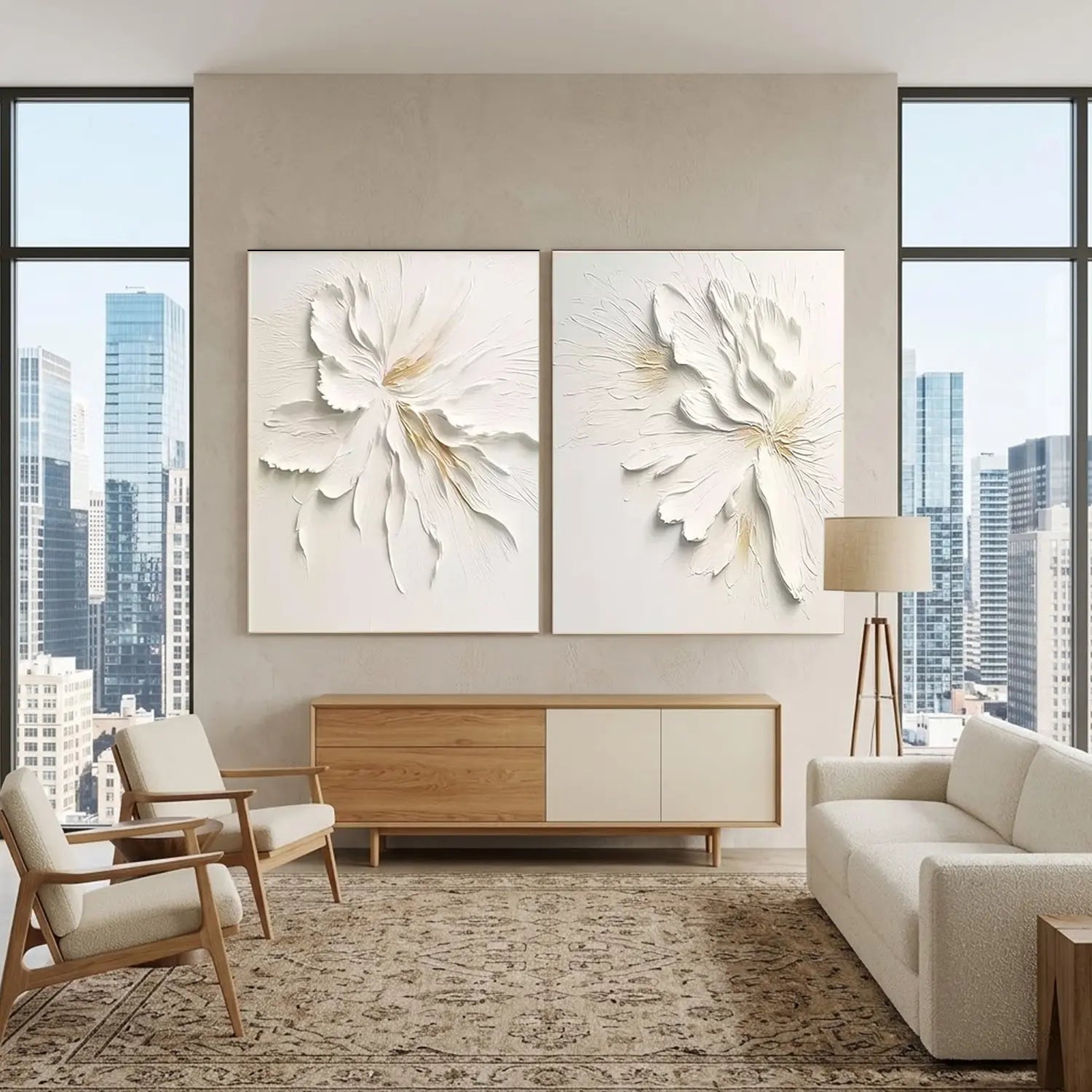 Flower And Tree Painting Set of 2
