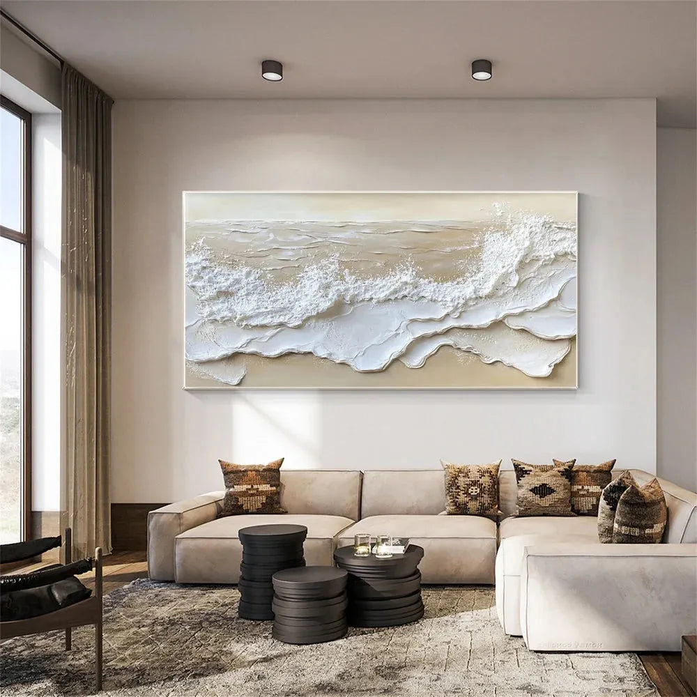 Ocean And Sky Textured Painting Canvas #OS039