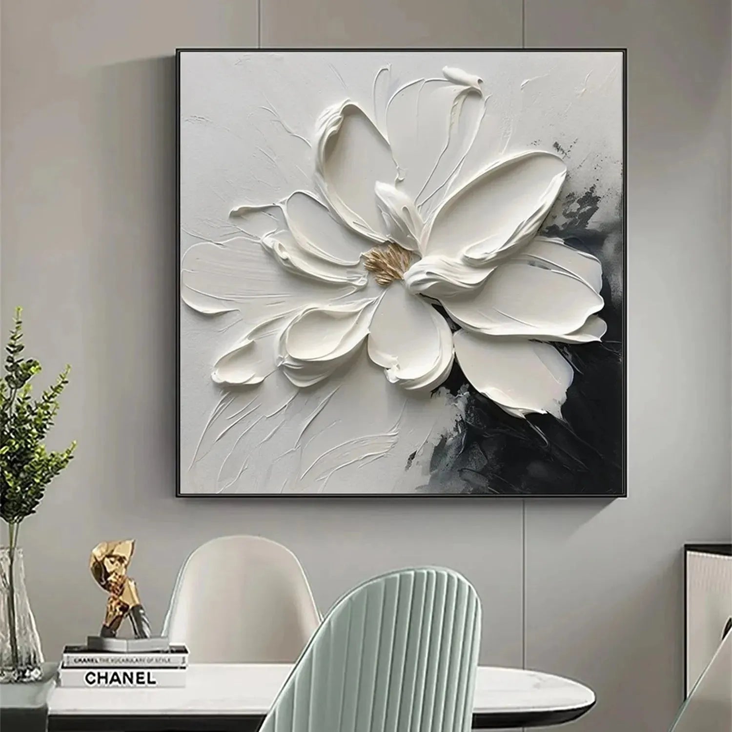Flower Textured Painting Canvas #FP048