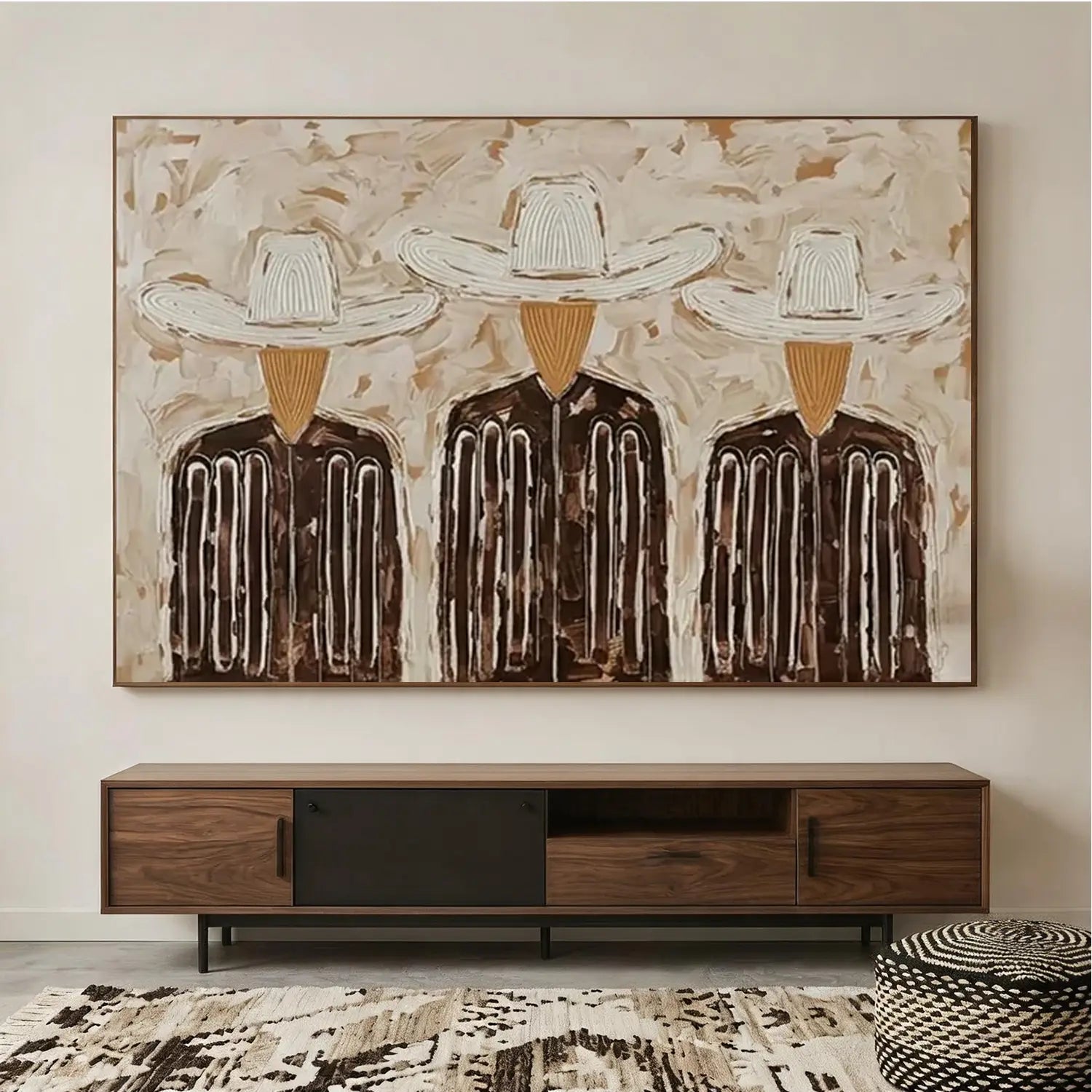 Vintage Americana Art |Trinity in Linen